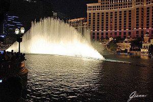 Lo spettacolo delle fontane del Bellagio