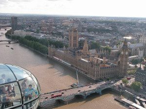 Westminster Palace dal London Eye