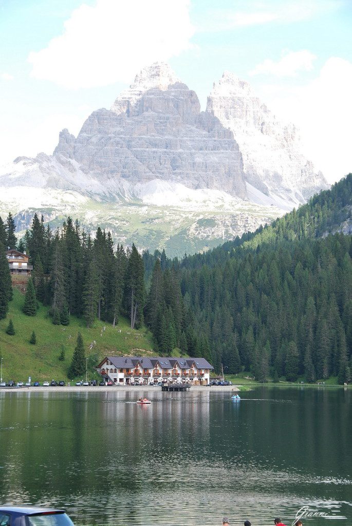 Le tre cime di Lavaredo dal lago di Misurina