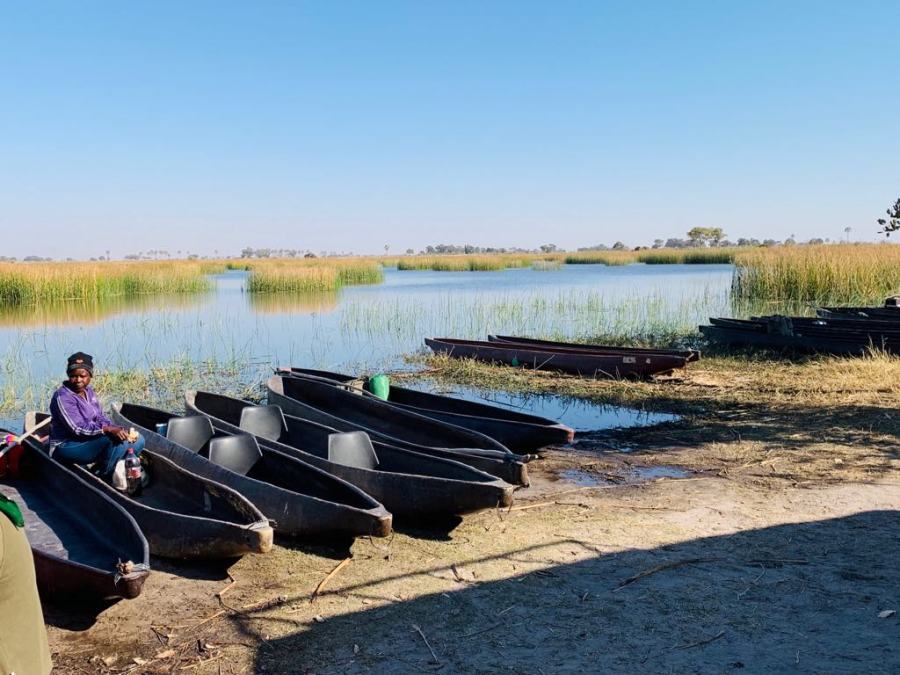 Sull'Okavango in mokoro