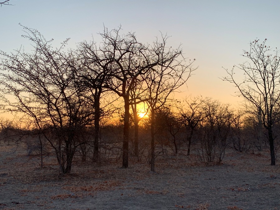 Tramonto in Botswana