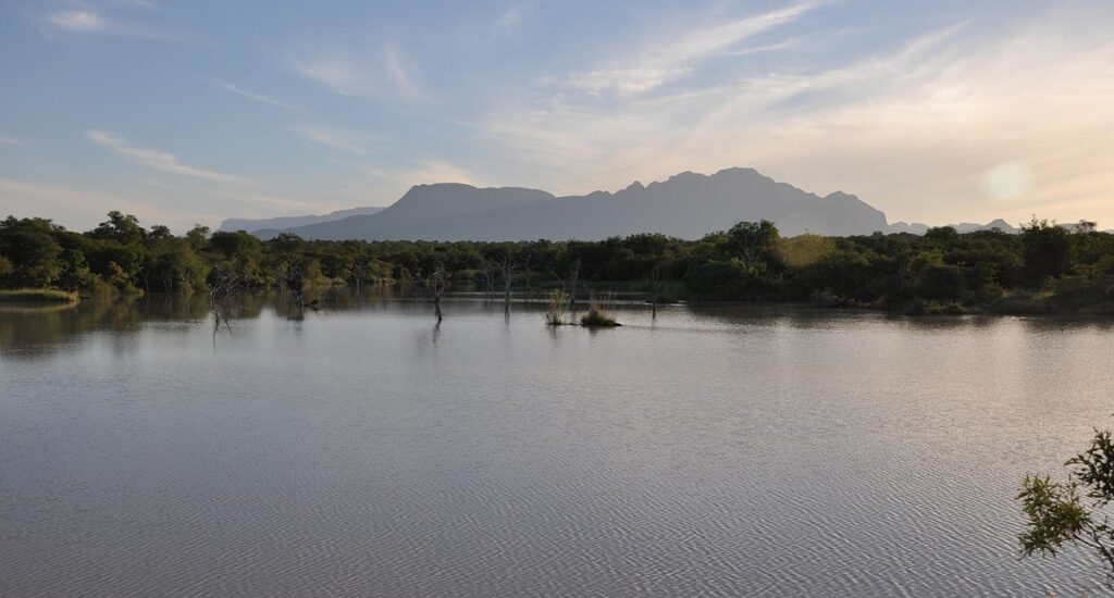 Lago nella riserva privata