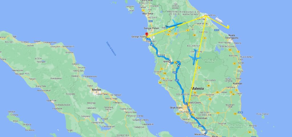 Itinerario di viaggio in Malesia